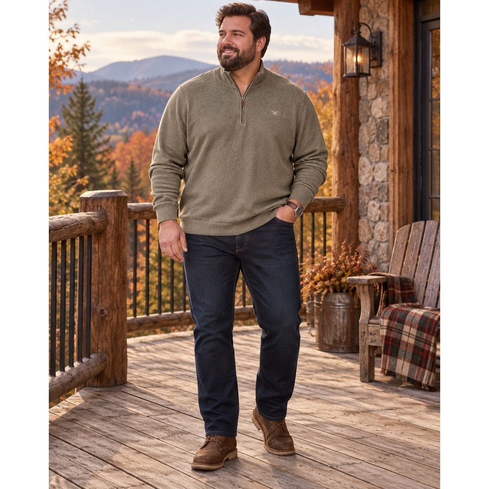 American Living XXL Olive Green 100% Cotton Pullover Sweater Gorpcore Outdoors
